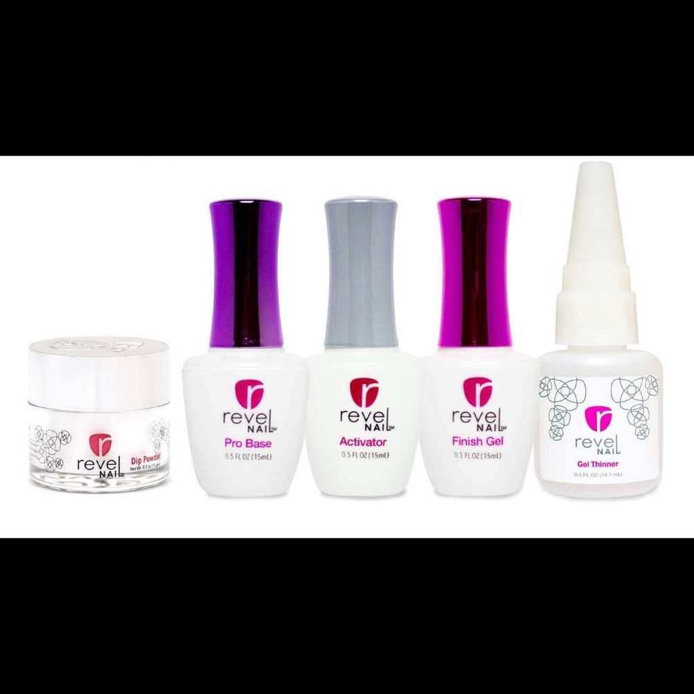 Revel Nail Dip Powder Starter Kit in Pink New